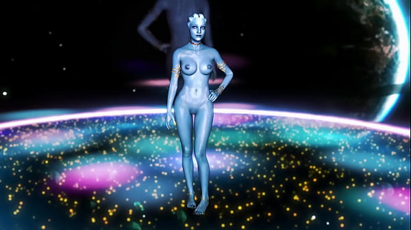Shapely cutie Liara T’Soni records a nude dance video to please Shepard